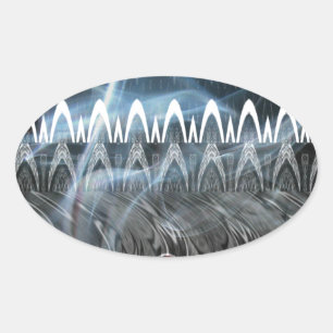 Prachtige Abstracte kunstprint Ovale Sticker