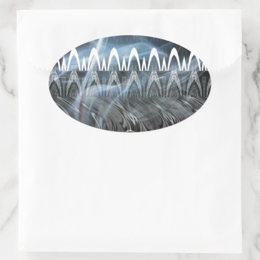 Prachtige Abstracte kunstprint Ovale Sticker (Tas)