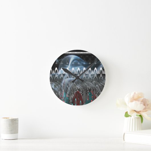 Prachtige Abstracte kunstprint Ronde Klok (Huis)