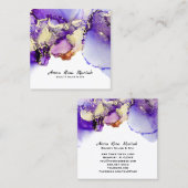 *~* Prachtige Abstracte Lavender Gold Gilded Bold Vierkante Visitekaartje (Voorkant / Achterkant)