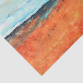 Prachtige Abstracte Oranje blauwe wrap met een doo Tissuepapier (Detail)