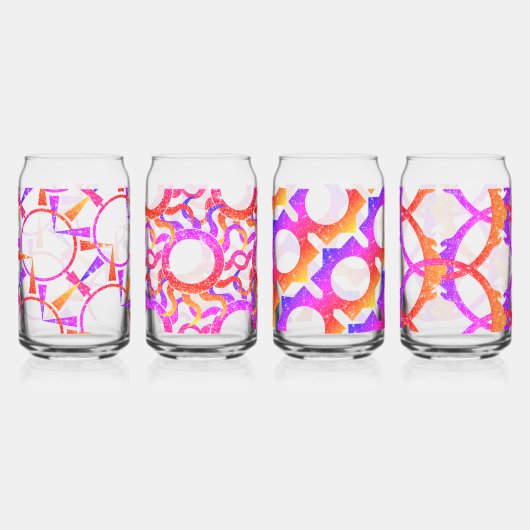 Prachtige Abstracte patronen Blikvorm Glas (Voorkant)