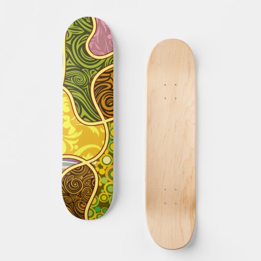 Prachtige Abstracte vormen van skateboard (Voorkant)