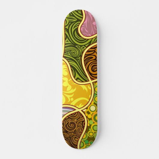 Prachtige Abstracte vormen van skateboard (Voorkant)