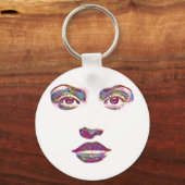 prachtige abstracte vrouwen staan voor make - up s sleutelhanger (Voorkant)