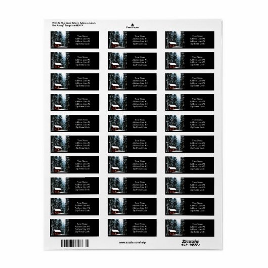 Prachtige Abstracte wintercabine Etiket (Full Sheet)