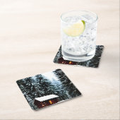 Prachtige Abstracte wintercabine Kartonnen Onderzetters (Insitu)