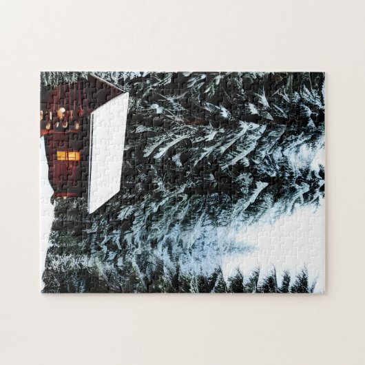 Prachtige Abstracte wintercabine Legpuzzel (Horizontaal)