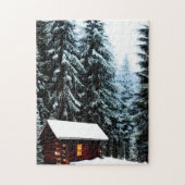 Prachtige Abstracte wintercabine Legpuzzel (Verticaal)