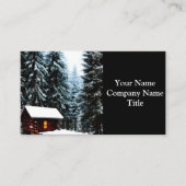 Prachtige Abstracte wintercabine Visitekaartje (Voorkant)