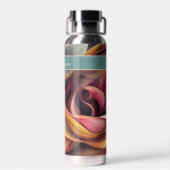 Prachtige Abstracte zwemmen met naam Waterfles (Achterkant)