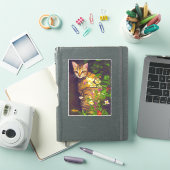 Prachtige Abyssiniaanse kat in een midnight Garden Sticker (iPad Cover)
