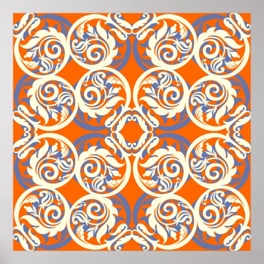  prachtige achtergrond, naadloos patroon, lu poster (Voorkant)