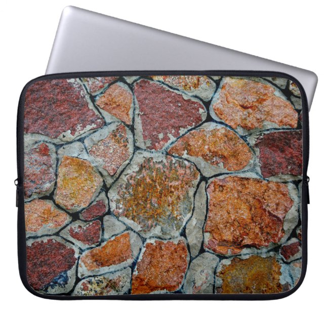 prachtige achtergrondtextuur met steenabstract, ee laptop sleeve (Voorkant)