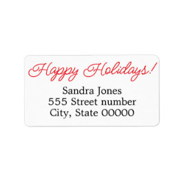 Prachtige adresetiket prettige feestdagen etiket