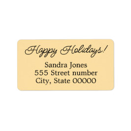 Prachtige adresetiket prettige feestdagen etiket