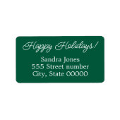Prachtige adresetiket prettige feestdagen etiket (Voorkant)