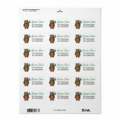 Prachtige adresetiketten vakantie etiket (Full Sheet)