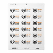 Prachtige adreslabels liefdesvogels etiket (Full Sheet)