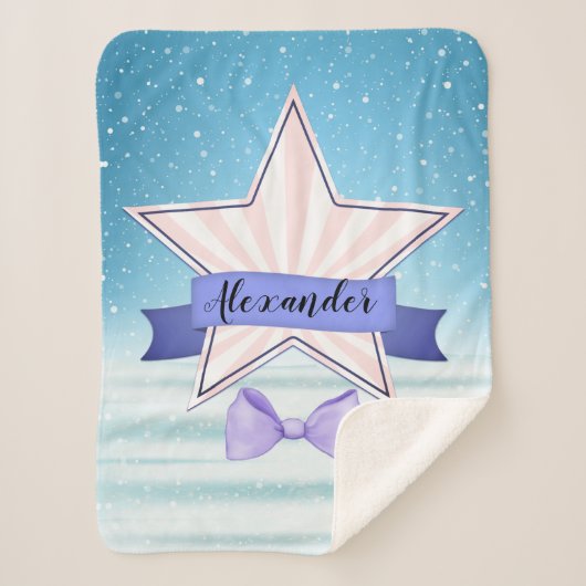 Prachtige afbeelding met Star Badge Sherpa Deken (Voorkant)