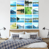 Prachtige afbeeldingen van het landschap van Grand Canvas Afdruk (Insitu (Slaapkamer))