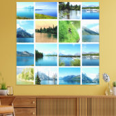Prachtige afbeeldingen van het landschap van Grand Canvas Afdruk (Insitu (Woonkamer))