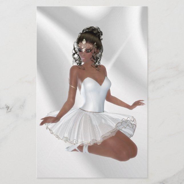 Prachtige Afrikaanse Amerikaanse Ballerina (Voorkant)