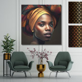 Prachtige Afrikaanse Amerikaanse  rugzak Canvas Afdruk