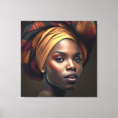 Prachtige Afrikaanse Amerikaanse  rugzak Canvas Afdruk (Voorkant)