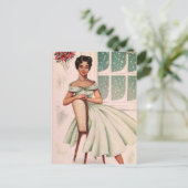  prachtige Afrikaanse Amerikaanse vrouw Briefkaart (Staand voorkant)