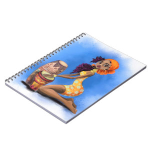 Prachtige Afrikaanse Drummer Girl - Happy Music Pa Notitieboek