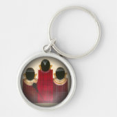Prachtige Afrikaanse etnische stam Masai Ornamente Sleutelhanger (Voorkant)