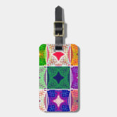 Prachtige Afrikaanse geruite kunstprint Bagagelabel (Voorkant verticaal)