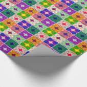 Prachtige Afrikaanse geruite kunstprint Cadeaupapier (Hoek)