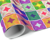 Prachtige Afrikaanse geruite kunstprint Cadeaupapier (Rol Hoek)