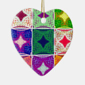 Prachtige Afrikaanse geruite kunstprint Keramisch Ornament (Rechts)