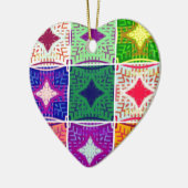 Prachtige Afrikaanse geruite kunstprint Keramisch Ornament (Links)