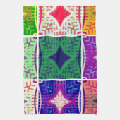 Prachtige Afrikaanse geruite kunstprint Theedoek (Verticaal)