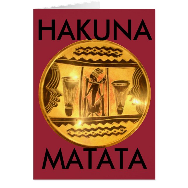 Prachtige Afrikaanse gouden rode kunst print (Voorkant)