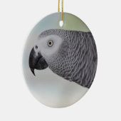 Prachtige Afrikaanse grijze papegaai Keramisch Ornament (Rechts)