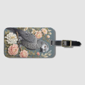 Prachtige Afrikaanse grijze papegaai met elegante  Bagagelabel (Voorkant (horizontaal))