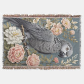 Prachtige Afrikaanse grijze papegaai met elegante  Deken (Voorkant)