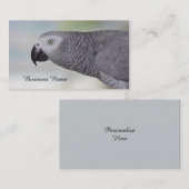 Prachtige Afrikaanse grijze papegaai Visitekaartje (Voorkant / Achterkant)
