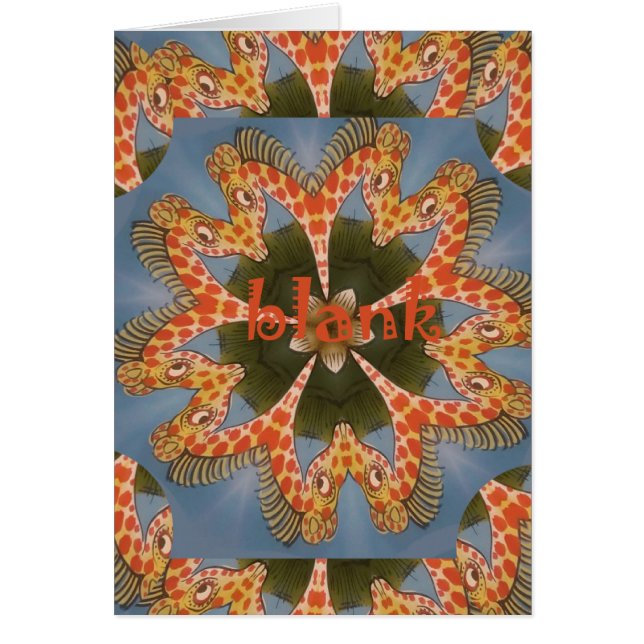 Prachtige Afrikaanse kleurrijke Giraffe blanco (Voorkant)