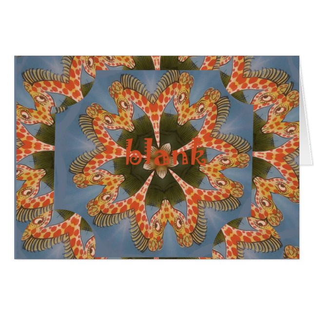 Prachtige Afrikaanse kleurrijke Giraffe blanco (Voorkant Horizontaal)