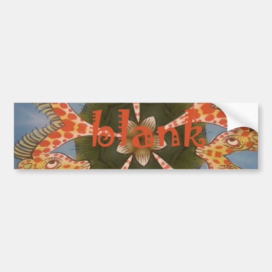 Prachtige Afrikaanse kleurrijke Giraffe blanco Bumpersticker (Voorkant)