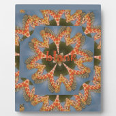 Prachtige Afrikaanse kleurrijke Giraffe blanco Fotoplaat (Voorkant)