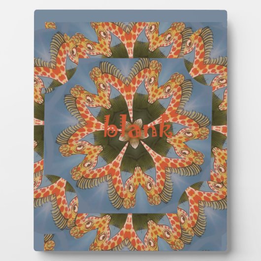 Prachtige Afrikaanse kleurrijke Giraffe blanco Fotoplaat (Voorkant)