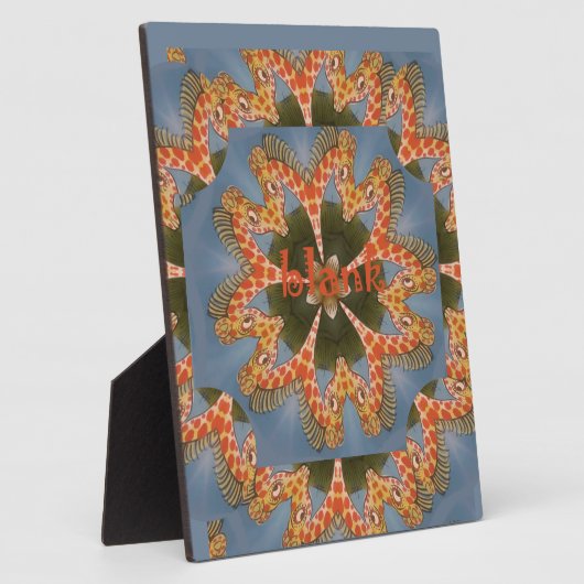 Prachtige Afrikaanse kleurrijke Giraffe blanco Fotoplaat (Zijkant)