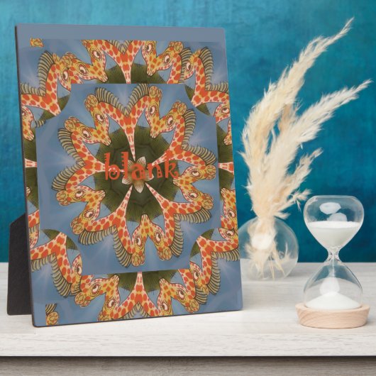 Prachtige Afrikaanse kleurrijke Giraffe blanco Fotoplaat (Zijkant)